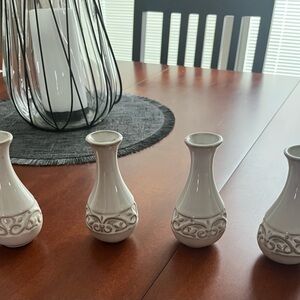 Set of 4 Artisan Bud Vases